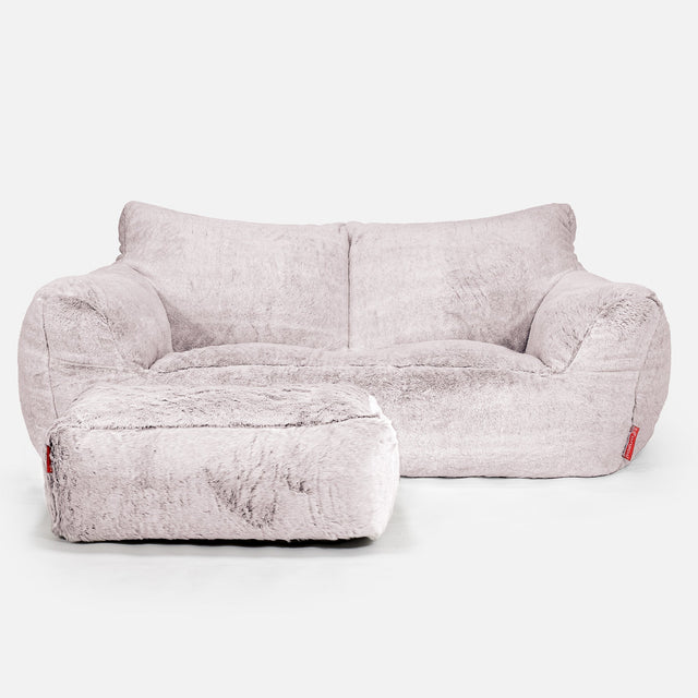 Josephine Saccosekk Sofa - Kanin-fuskepels Støvete Rosa 02
