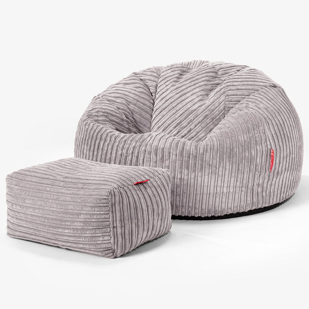 Klassisk Saccosekk - Klassisk Cord Aluminium Sølv 02