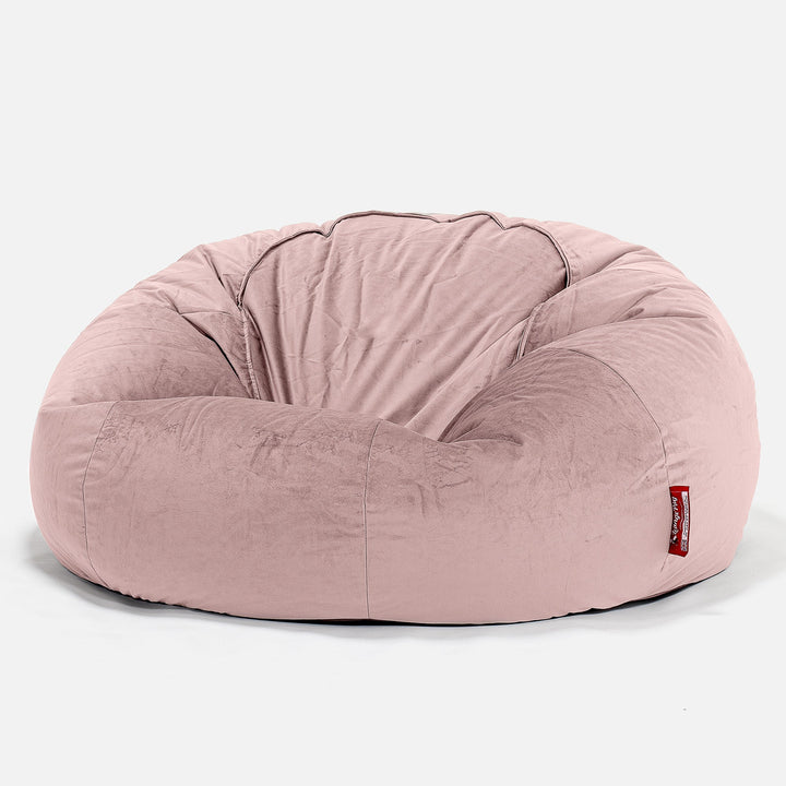 Klassisk Saccosekk Sofa - Fløyel Rosa 01