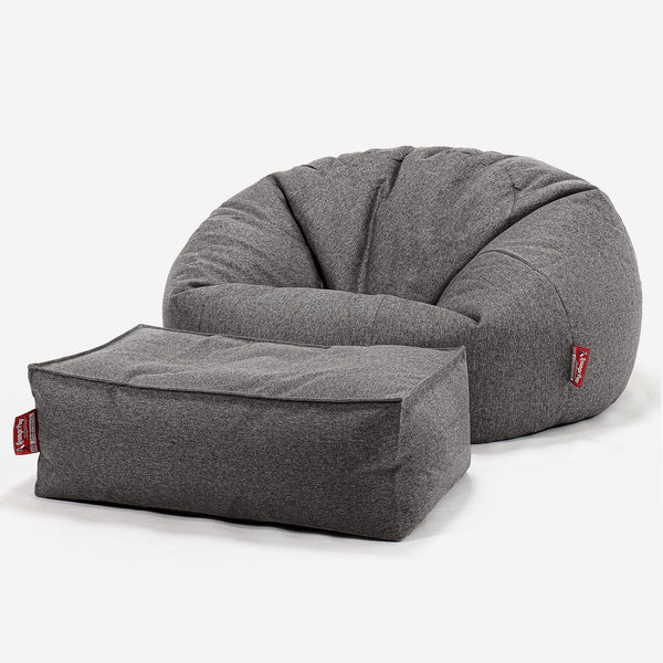 Klassisk Saccosekk Sofa - Interalli Ull Grå 01
