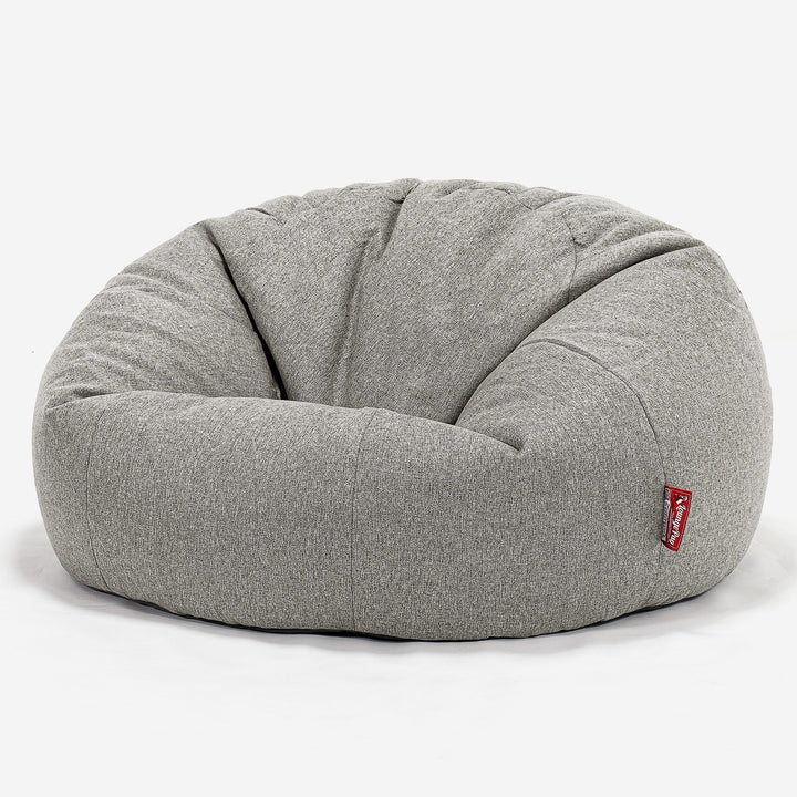 Klassisk Saccosekk Sofa - Interalli Ull Sølv 01