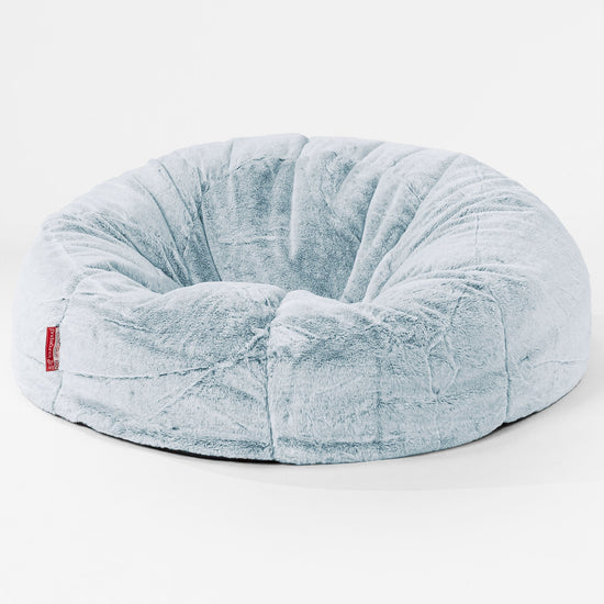 Klassisk Saccosekk Sofa - Kanin-fuskepels Støvete Blå 01