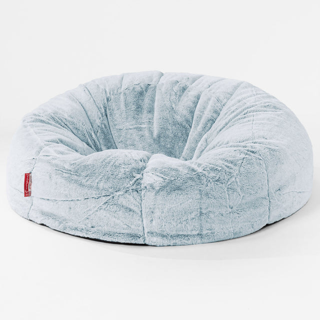 Klassisk Saccosekk Sofa - Kanin-fuskepels Støvete Blå 01