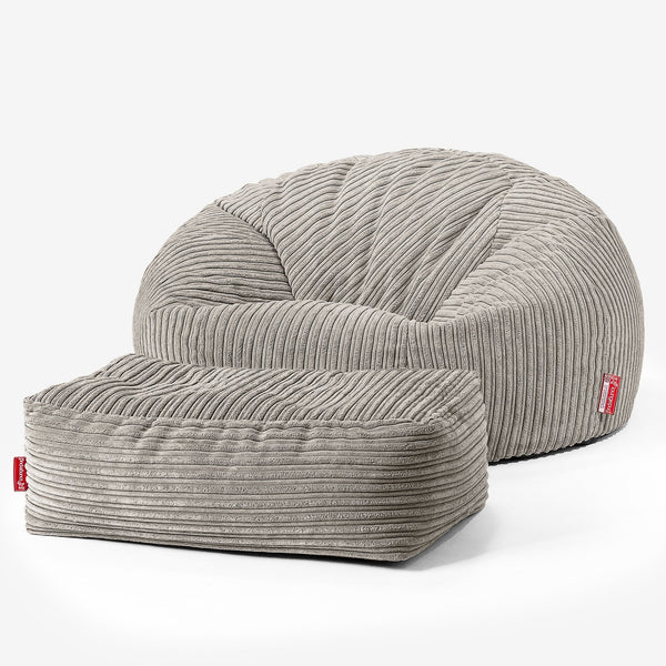 Klassisk Sakkosekk Sofa - Kordfløyel Mink 01