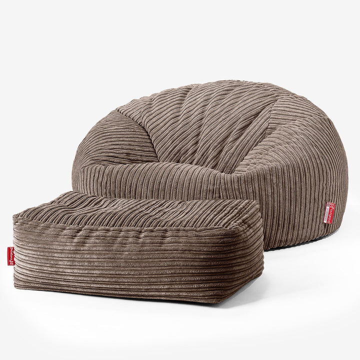 Klassisk Saccosekk Sofa - Kordfløyel Mokka 02
