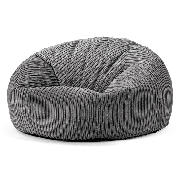 Klassisk Saccosekk Sofa - Kordfløyel Skifergrå 01