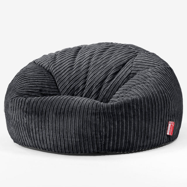 Klassisk Sakkosekk Sofa - Kordfløyel Svart 01