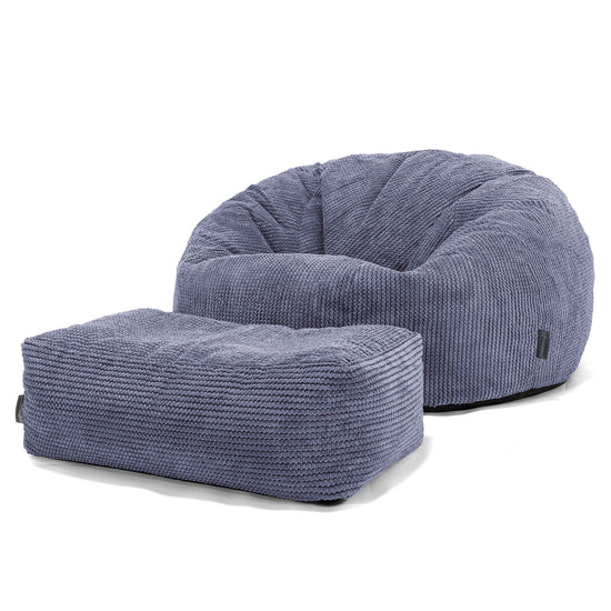 Klassisk Saccosekk Sofa - Pom-pom Fiolett 02