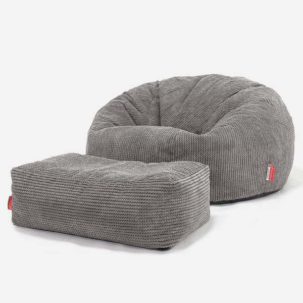 Klassisk Saccosekk Sofa - Pom-pom Koksgrå 01