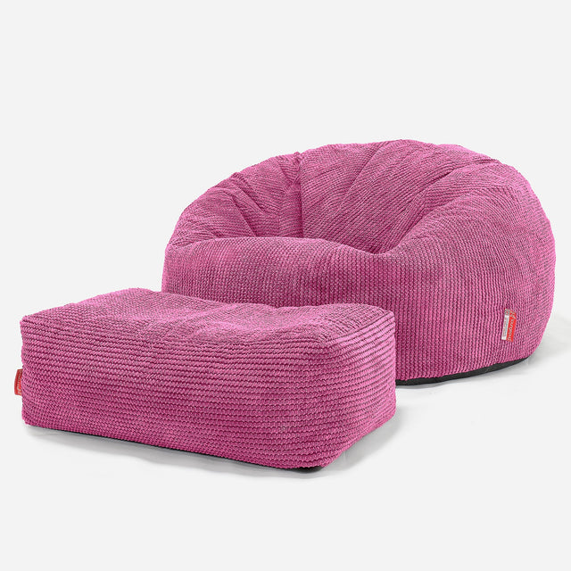 Klassisk Saccosekk Sofa - Pom-pom Rosa 02