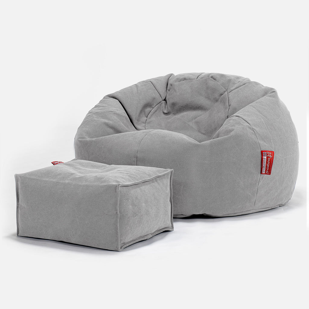 Klassisk Saccosekk - Steinvasket Denim Tinn 02