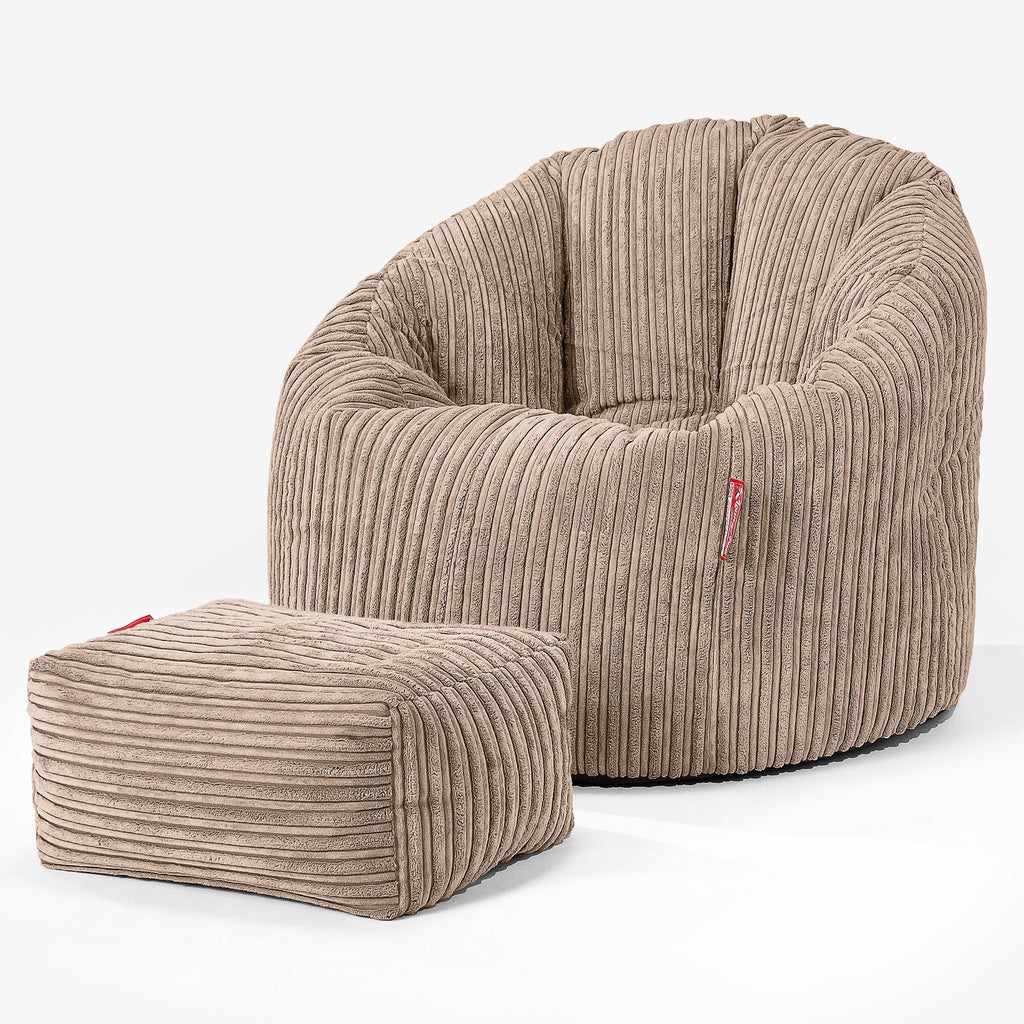 Kosestol Saccosekk - Klassisk Cord Sand 02