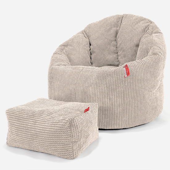 Kosestol Saccosekk - Pom-pom Elfenben 02