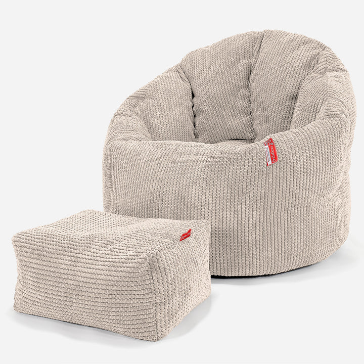 Kosestol Saccosekk - Pom-pom Elfenben 02