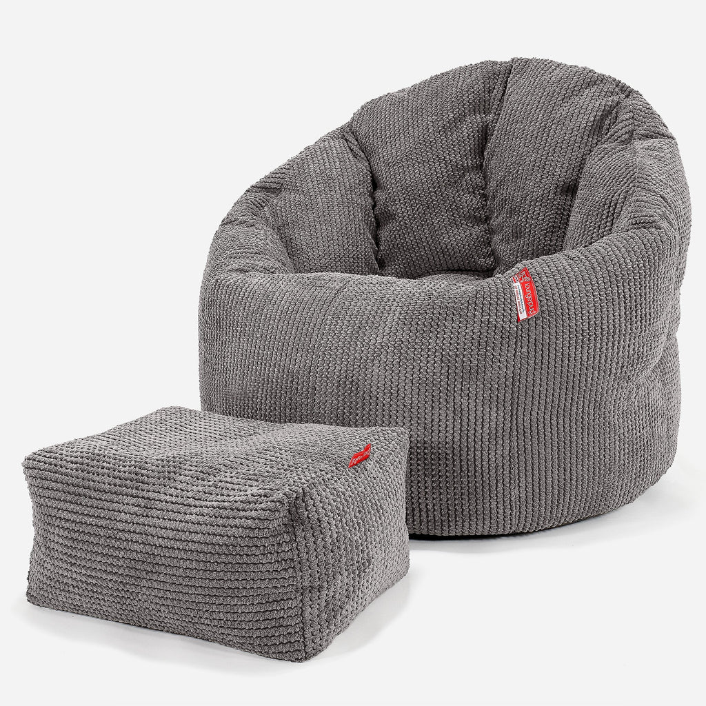 Kosestol Saccosekk - Pom-pom Koksgrå 02