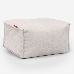 Liten Fotskammel - Chenille Krem