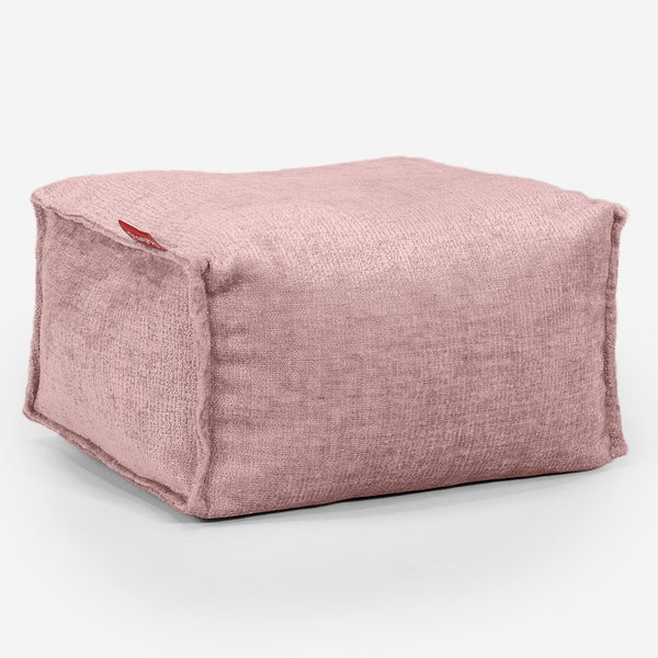 Liten Fotskammel - Chenille Rosa 01