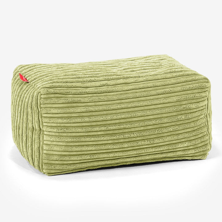 Liten Fotskammel - Kordfløyel Lime 01