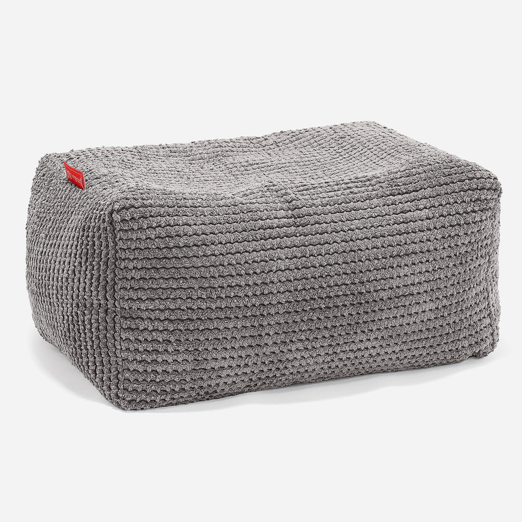 Liten Fotskammel - Pom-pom Koksgrå 01