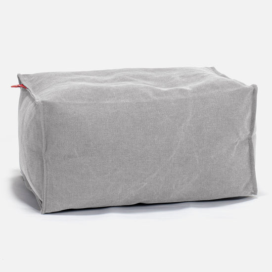 Liten Fotskammel - Steinvasket Denim Tinn 01