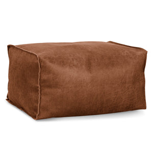 Liten Fotskammel - Vintage Skinn Britisk Brun