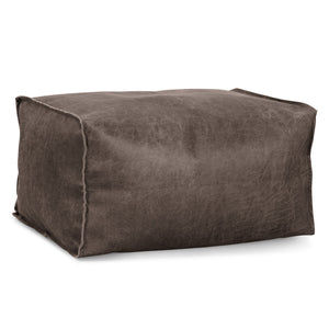 Liten Fotskammel - Vintage Skinn Naturskifer