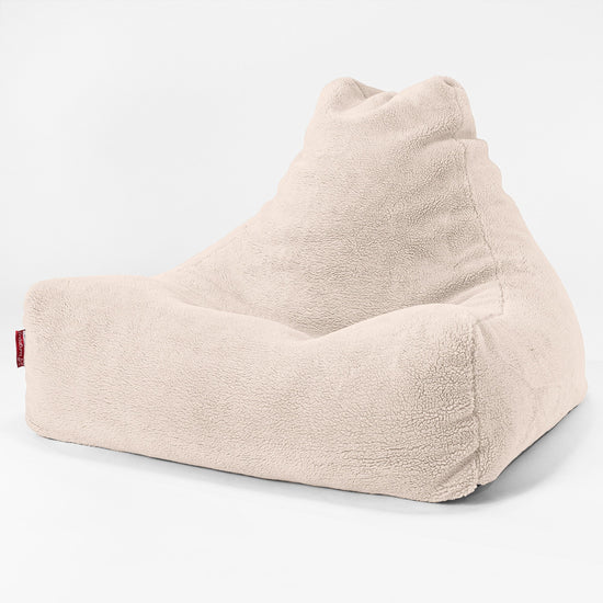 Lounge Saccosekk - Teddy-fuskepels Krem 01