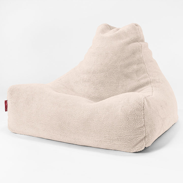 Lounge Saccosekk - Teddy-fuskepels Krem 01