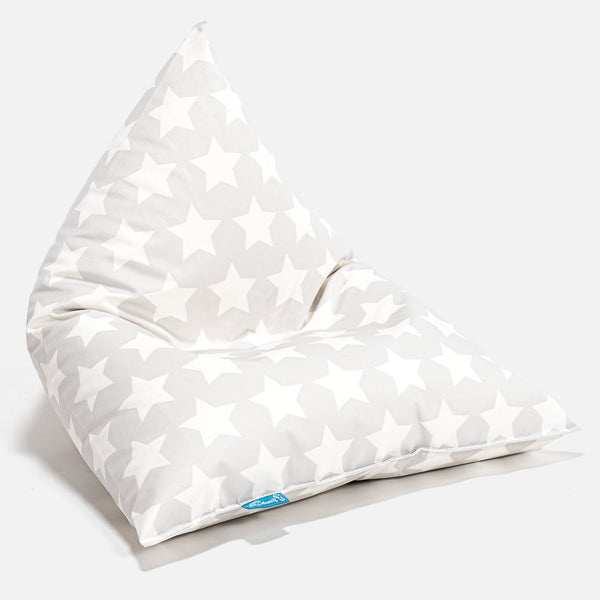 Gaming Sakkosekk til Barn 1-6 år - Trykk Grå Stjerne Fabric Close-up Image