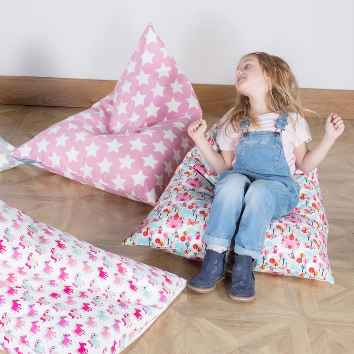 Gaming Saccosekk til Barn 1-6 år - Trykk Rosa Stjerne 02