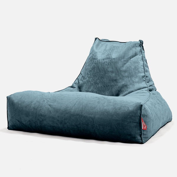 Mega-Lounge Saccosekk - Fløyel Mørketurkis 01