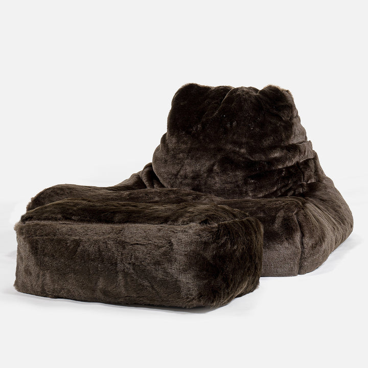 Mega-Lounge Saccosekk - Fuskepels Brun 02