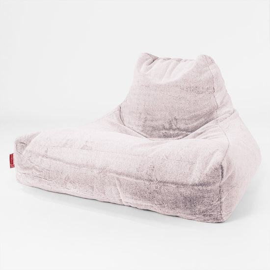 Mega-Lounge Saccosekk - Kanin-fuskepels Støvete Rosa 01