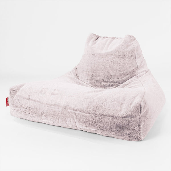 Mega-Lounge Saccosekk - Kanin-fuskepels Støvete Rosa 01
