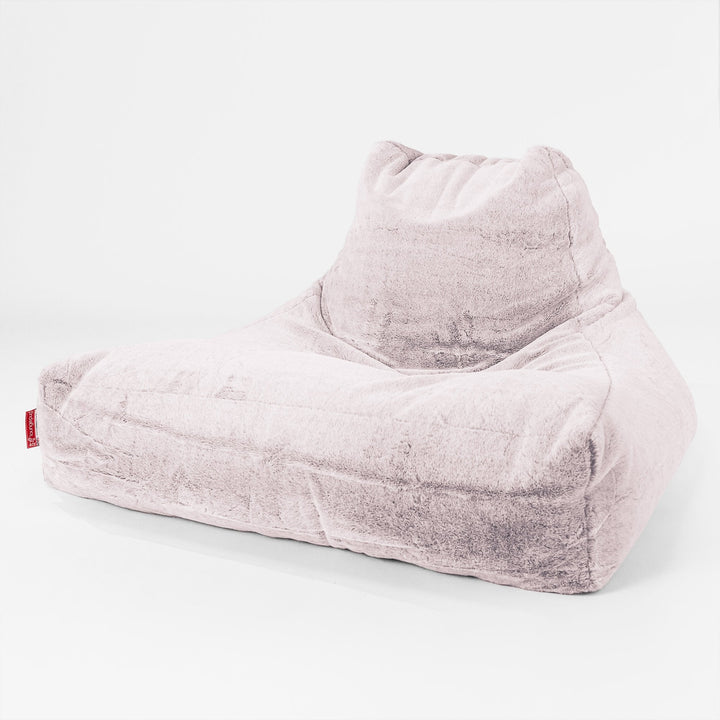 Mega-Lounge Saccosekk - Kanin-fuskepels Støvete Rosa 01