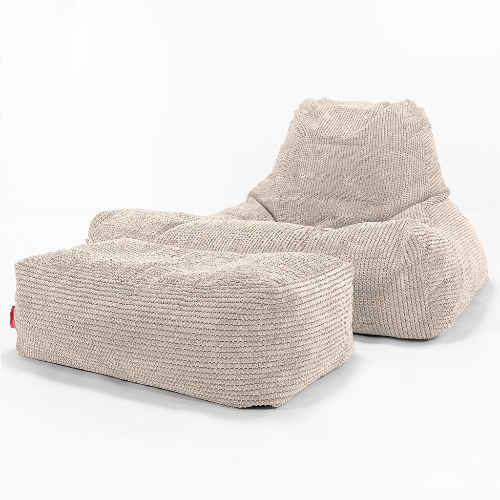 Mega-Lounge Saccosekk - Pom-pom Elfenben 02
