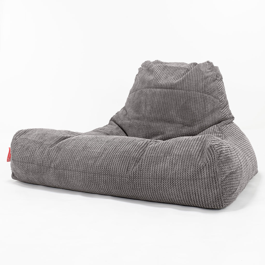 Mega-Lounge Saccosekk - Pom-pom Koksgrå 01