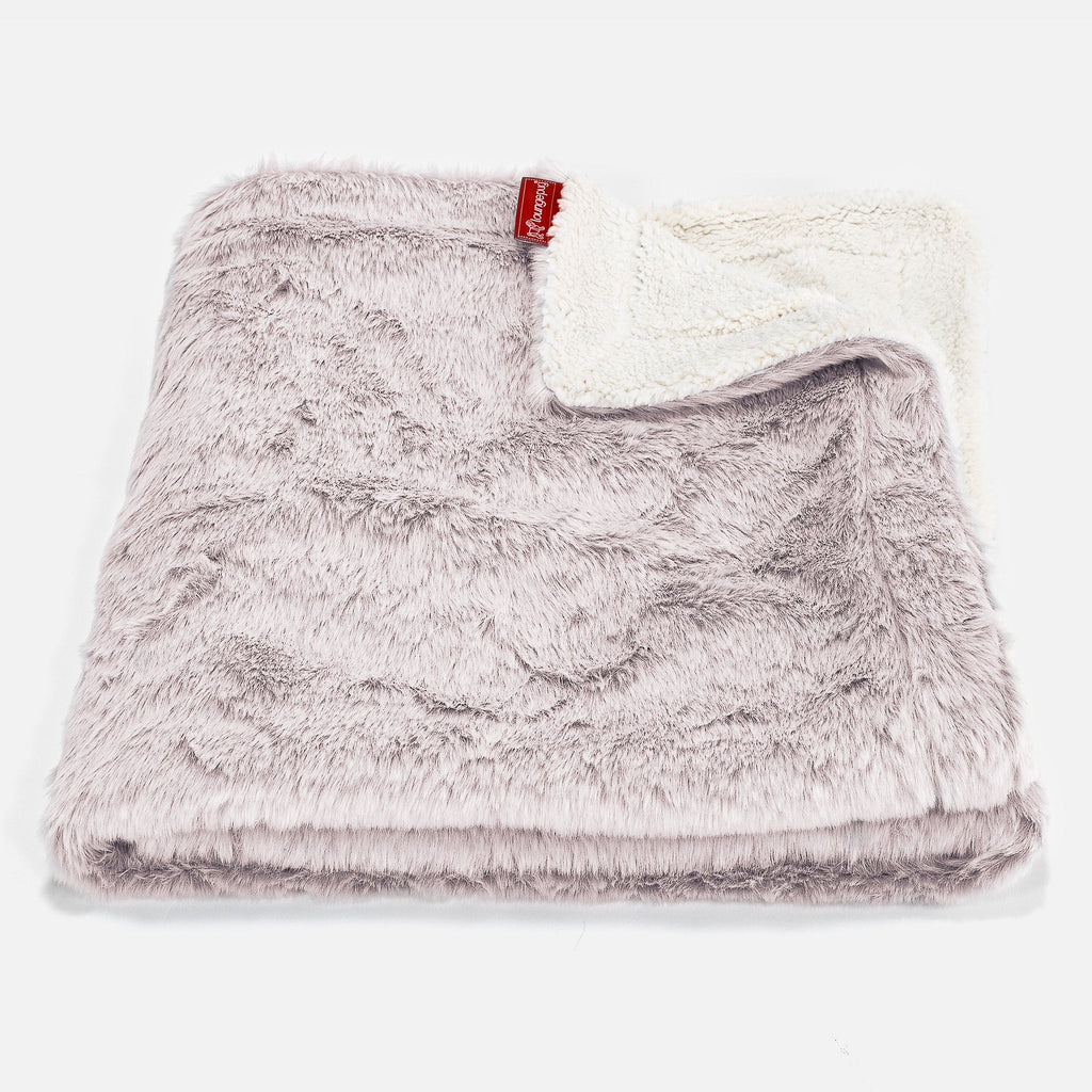 Sherpateppe - Kanin-fuskepels Støvete Rosa 01