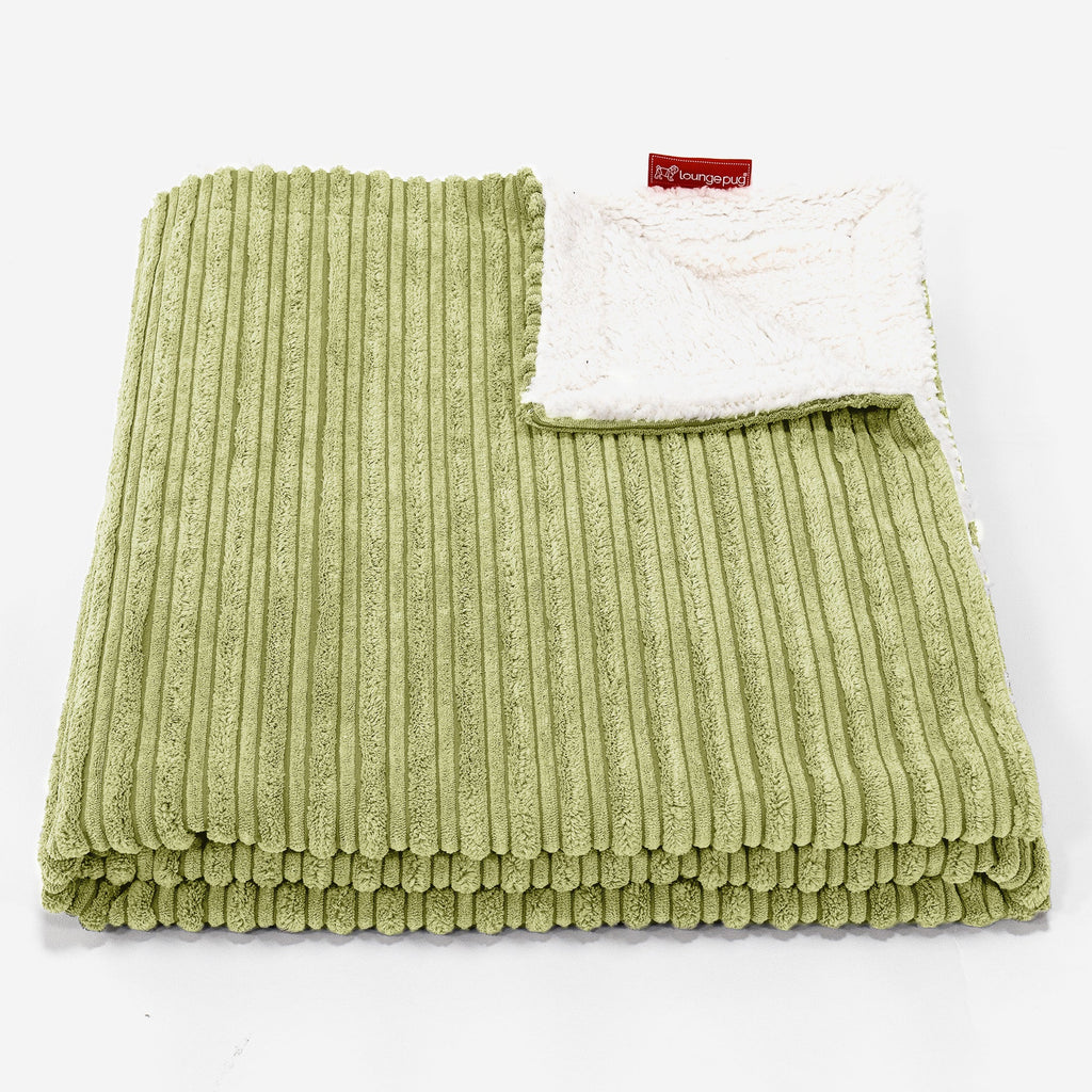 Sherpateppe - Klassisk Cord Lime 01
