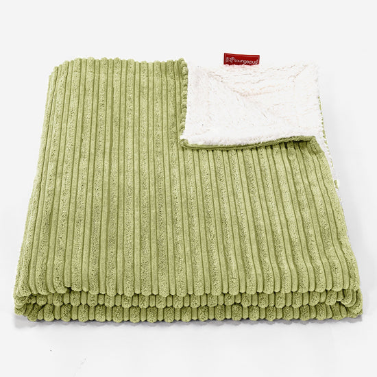 Sherpateppe - Kordfløyel Lime 01