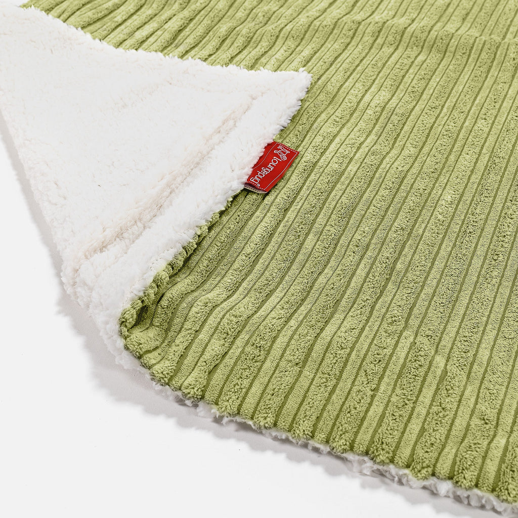 Sherpateppe - Klassisk Cord Lime 02