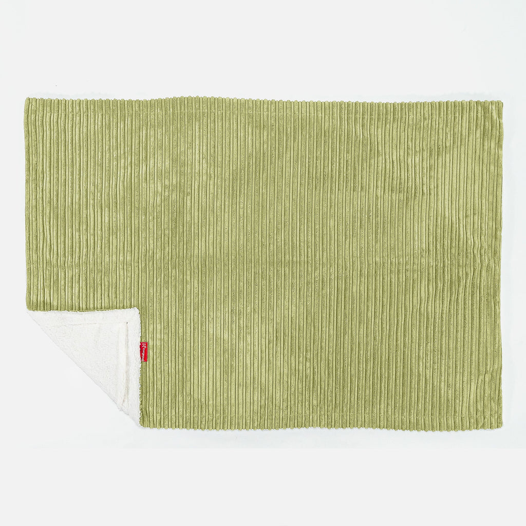 Sherpateppe - Klassisk Cord Lime 03