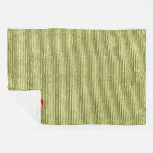 Sherpateppe - Kordfløyel Lime 02