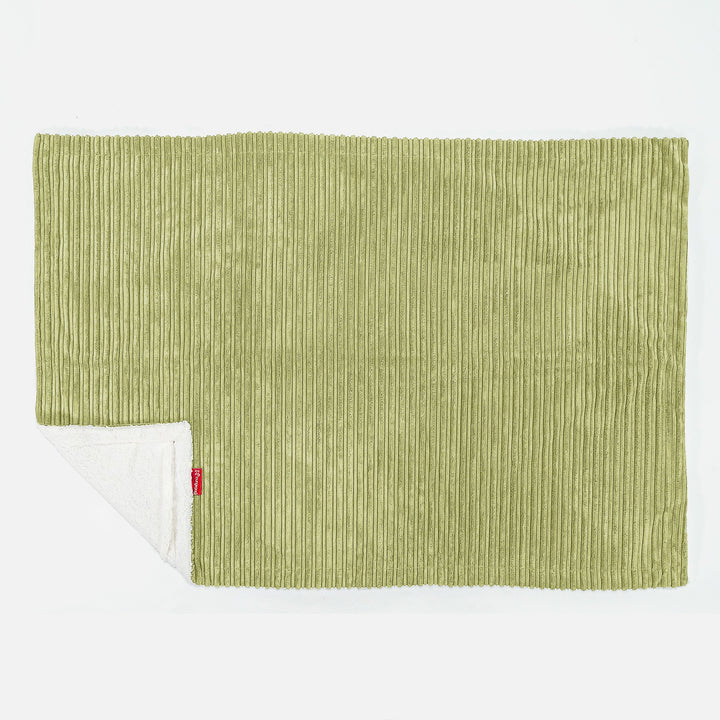 Sherpateppe - Kordfløyel Lime 03