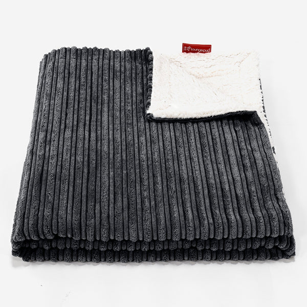 Sherpateppe - Klassisk Cord Svart 01