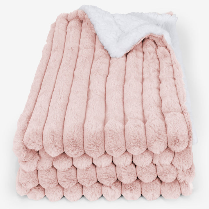 Sherpateppe - Ultrabehagelig Kord Støvete Rosa 01