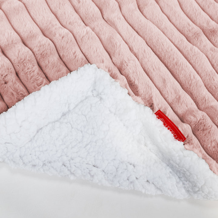 Sherpateppe - Ultrabehagelig Kord Støvete Rosa 02