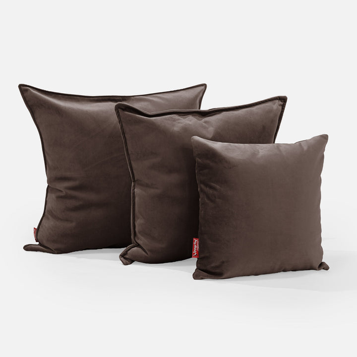 Putetrekk 47 x 47cm - Fløyel Espresso 02