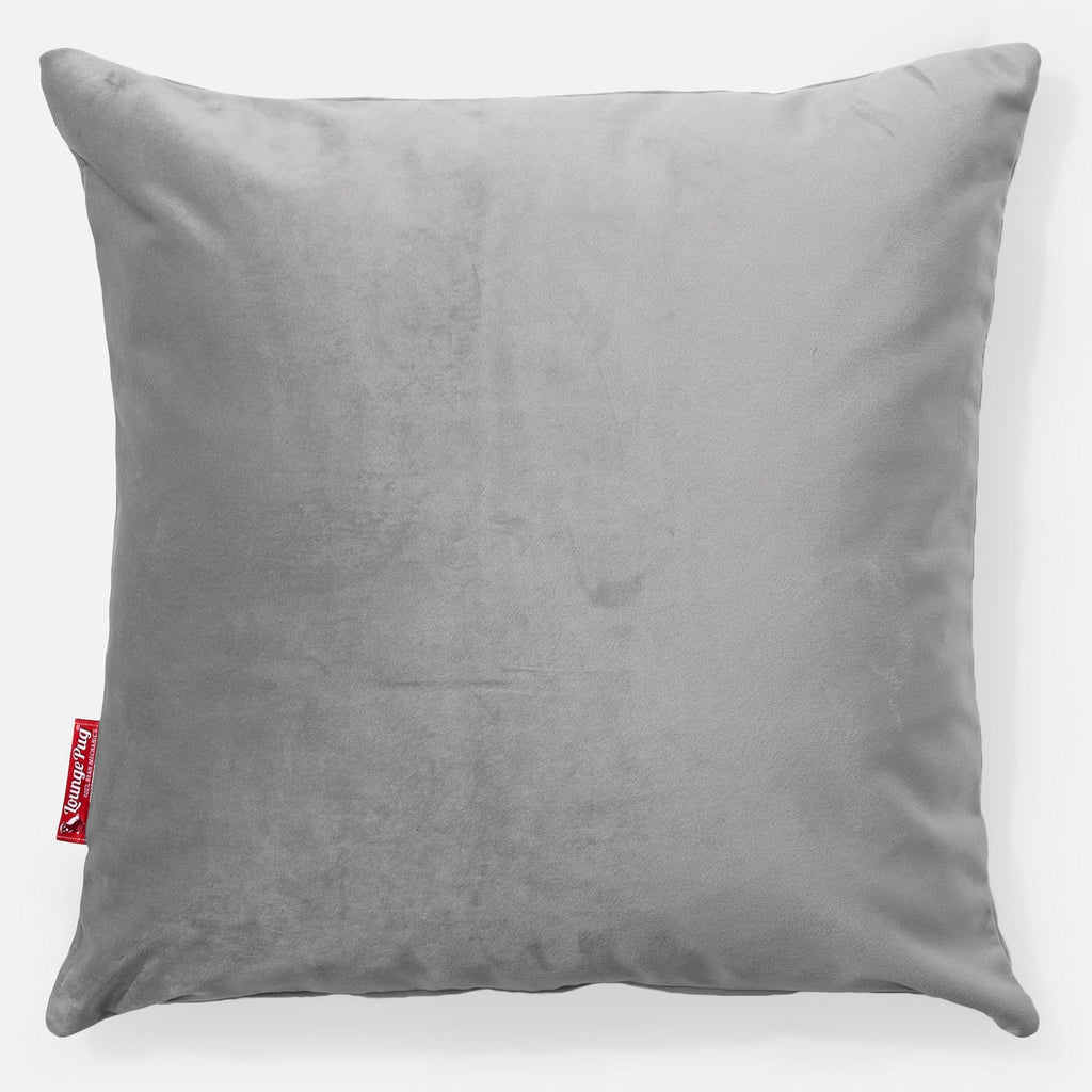 Putetrekk 47 x 47cm - Fløyel Sølv 01