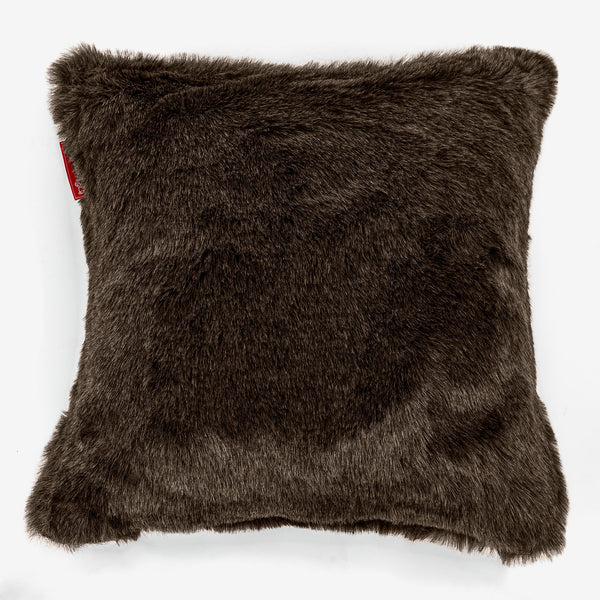 Putetrekk 47 x 47cm - Fuskepels Brun 01